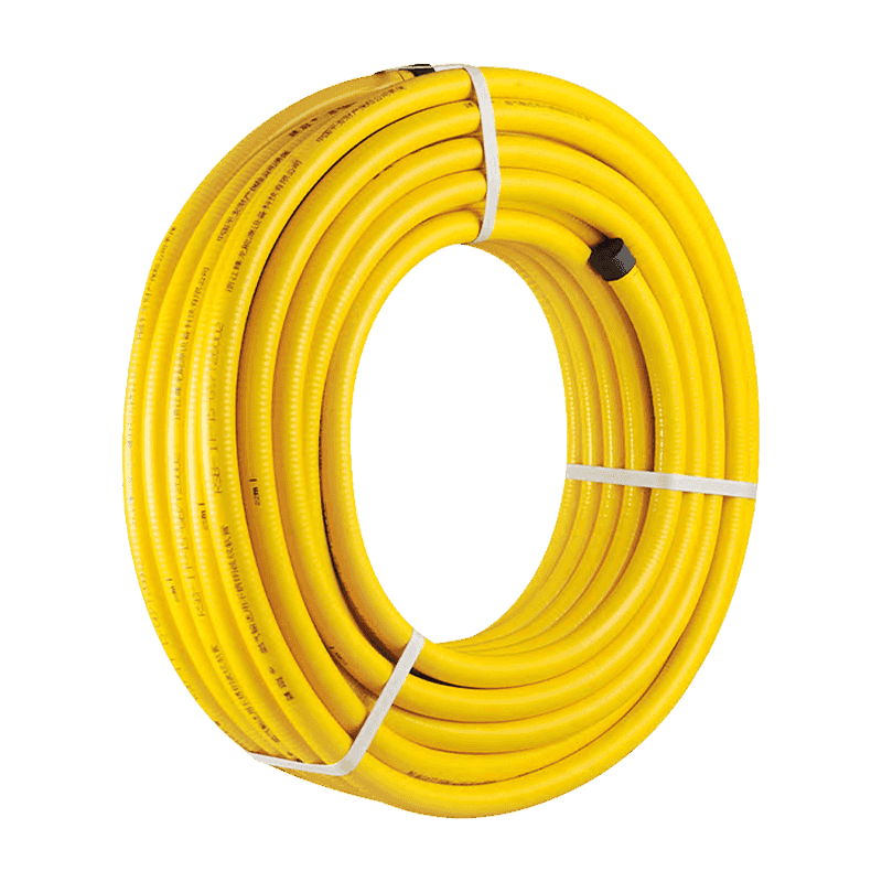 Tubo a gas in acciaio inossidabile rivestito in PVC giallo ZLR-01